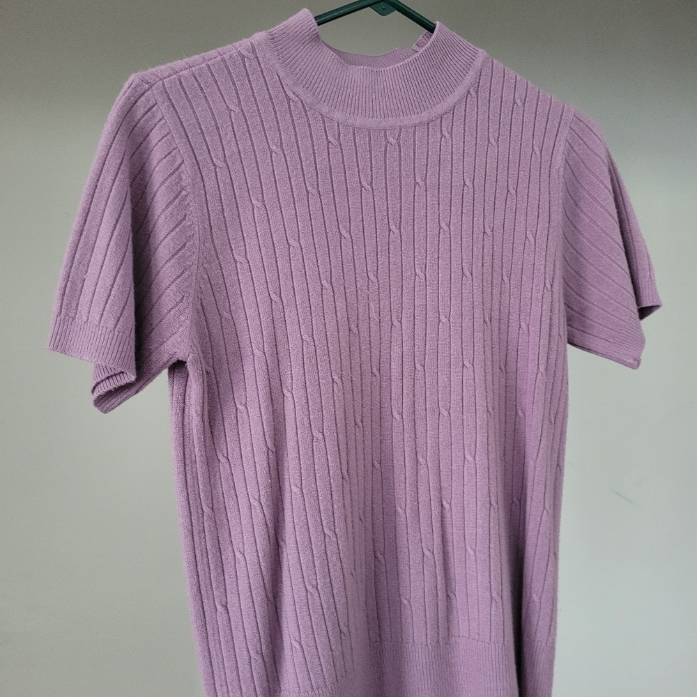 Purple mock neck sweater
